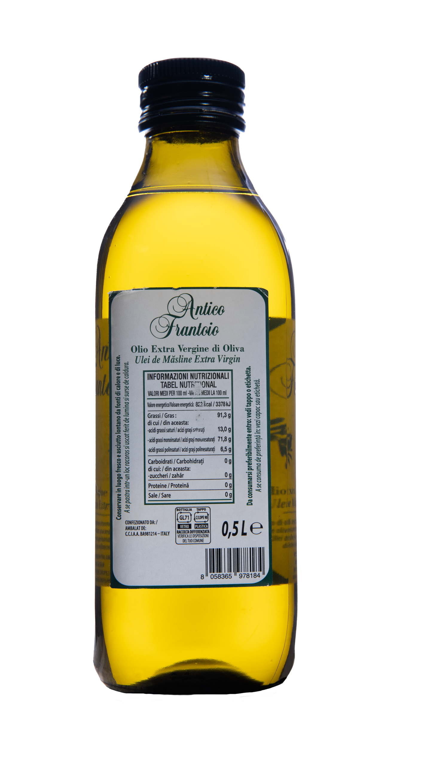 ANTICO FRANTOIO Ulei de Măsline Extravirgin 100% Italian 0.5L